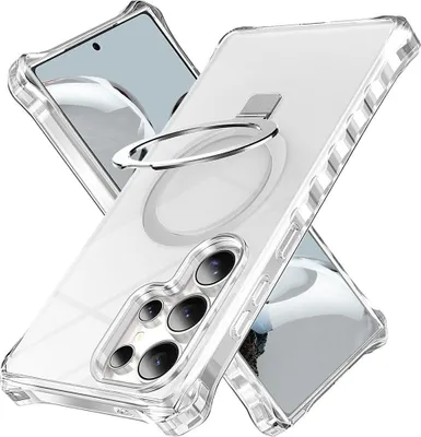 Produktbild von Samsung Galaxy S26 Ultra Hülle - Coverup ShockProof TPU Back Cover mit MagSafe Compatible Ring Kickstand - Transparent