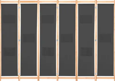Image de vidaXL Séparation de pièce 6 pièces Gris 240 x 170 x 4 cm Tissu