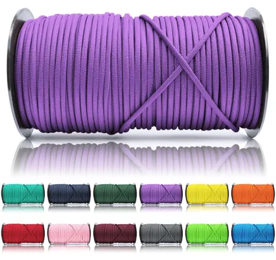 Imagen del producto de Solidchoice - Cuerda paracord 550 "Ganzoo" color lila, con una longitud de 100 metros