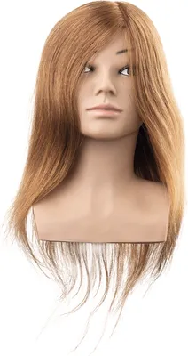 Produktbild von Efalock Übungskopf Lotta Humanhaar hellbraun 40 cm