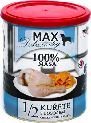 Zdjęcie produktu dla MAX deluxe 1/2 kurczaka z łososiem 800 g
