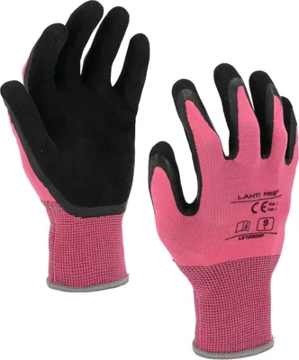Produktbild von Latexhandschuhe Rosa-Schwarz L212008P, Karte, "8", Ce, Lahti