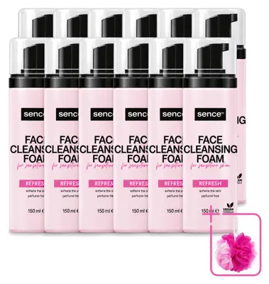 Produktbild von 12 x Sence Gesichtsschaum für empfindliche Haut - 150 ml - Sparpackung - 12 Stücke