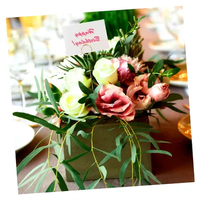 Produktbild von 20 Stück Metallkreise als Blumenstäbchen, Kartenhalter und Blumenstecker für Tischdekorationen, Partyzubehör und Fotos, bruch- und verformungsbeständig, wiederverwendbar