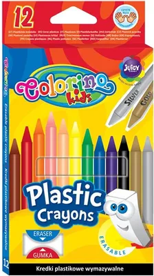 Immagine prodotto di Matite cancellabili in plastica 12 colori