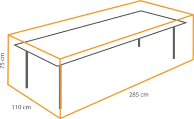 Produktbild von Tischschutzhülle 285 x 110 x 75 cm