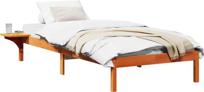 Produktbild von vidaXL Bettrahmen Wachsbraun 75 x 190 cm Massives Kiefernholz