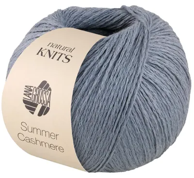 Produktbild von Lana Grossa SUMMER CASHMERE 50 g Feines Kettengarn aus Baumwolle und Kaschmir 210 m Farbe 010 - Graublau