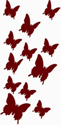 Produktbild von Oblique Unique 3D Schmetterlinge 12er Set Wandtattoo Wandsticker Wanddeko - braun