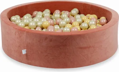 Image de Bassin de séchage 110x30cm Velvet Soft Canyon Clay avec 400 boules : Or rose, Beige, Or clair