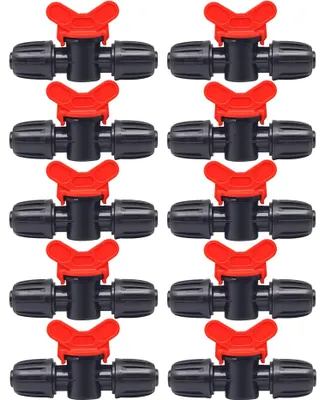 10er-Pack Absperr- und Regelventile 13 mm für Tropfbewässerung