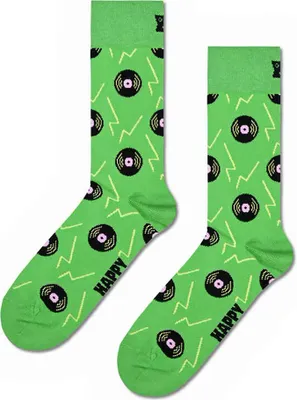 Image de Happy Socks Vinyl Green Chaussettes d'équipage Vert UE 36-40 Homme Vert UE 36-40