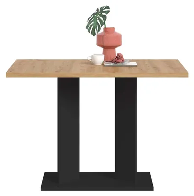 Produktbild von xonox.home Esstisch Gustav schwarz/ Artisan Eiche Nachbildung B/H/T: 110x76x70 cm
