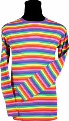 Produktbild von Ringelshirt langarm bunt - Faschingskostüm Herren Größe: 3XL
