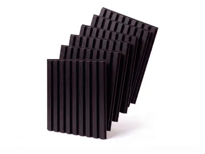 Produktbild von MEBANO. 6er-Set Akustikpaneele Holz 40x40 cm Wenge 3D Wandpaneele aus Holzfunier und Filz Wandverkleidung Moderne Lamellenwand, KI-generiertes Bild