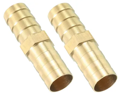 Produktbild von Schlauchverbinder, 12 mm, Messing, Doppelnippel, 2 Stück