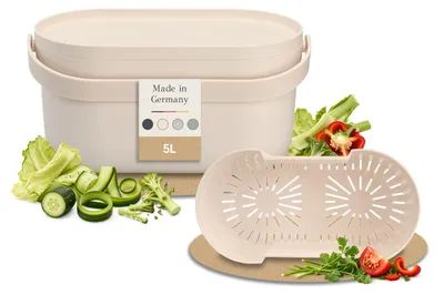 Imagen del producto de GARANTIA NOVA cubo para residuos orgánicos 5 litros beige arena