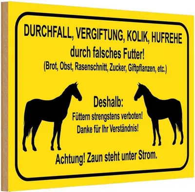 Produktbild von vianmo Holzschild 12x18 cm füttern strengstens verboten Warnschild Hinweisschild