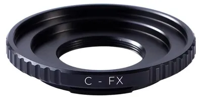 Immagine prodotto di Adattatore per obiettivo fotocamera: attacco C a Fujifilm X. Compatibile con obiettivi CCTV/cine. Messa a fuoco manuale. Nessun autofocus video. Adattatore C-Fuji X