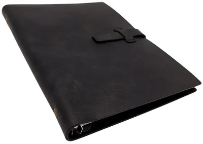Immagine prodotto di Quaderno in pelle A5, stile vintage e retrò, nero, ideale come diario o organizzatore (modello EE4)