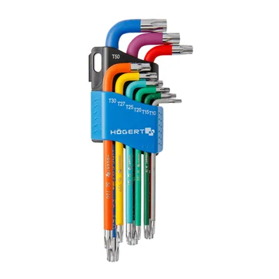Immagine prodotto di Chiave TORX lunga codice colore acciaio S2 9 pezzi HT1W817