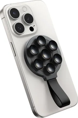 Produktbild von Joyroom magnetischer Telefonhalter mit Saugnäpfen – Schwarz und integrierten Silikonband