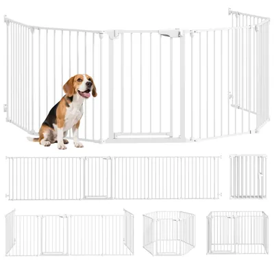Productafbeelding van Hondenren voor puppy's - Opvouwbare hondenren - Met deur - Maat M - Wit