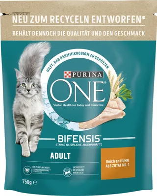 Productafbeelding van PURINA ONE®  PURINA ONE® Katzen-Trockenfutter BIFENSIS® Huhn und Vollkorn Getreide 750,0 g