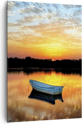 Produktbild von Bild auf Leinwand - Leinwandbild - Einteilig - Landschaft Sommer Meer - 70x100cm - Wand Bild - Wanddeko - Wandbilder - Leinwanddruck - Wanddekoration - Leinwand bilder - Wandbild - PA70x100-3167