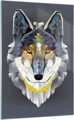Produktbild von Bilder auf glas - Einteilig - Tier Abstraktion - 70x100cm - Glasbilder - Wandbilder - Bilder - zum Aufhängen bereit - Wanddekoration aus Glas - Glas Bilder - Wandbild auf Glas - GPA70x100-3633
