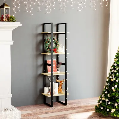 Produktbild von vidaXL Bücherregal 4 Böden 40x30x140 cm Massivholz Kiefer - Bücherregal - Bücherregale - Bücherregal Holz - Bücherregal Massivholz