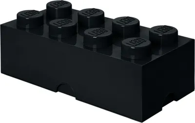 Produktbild von LEGO Aufbewahrungsstein Stapelbox mit Deckel 8 Noppen - Schwarz
