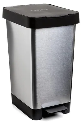 Imagen del producto de TATAY, cubo de basura inteligente de 25 litros, apto para interior y exterior, fabricado en plástico resistente