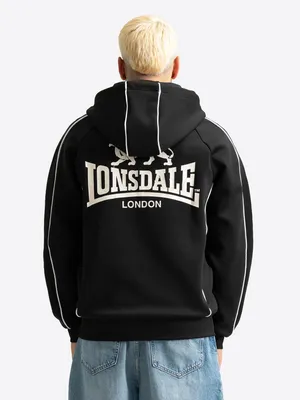 Produktbild von Herren Trainingsjacke mit Kapuze normale Passform ACHAVANICH Black/White L Lonsdale