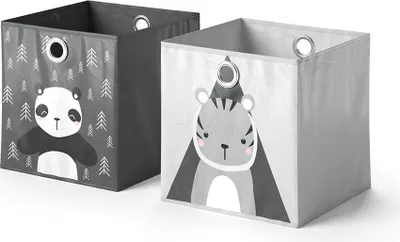 Produktbild von Vicco Faltbox 30x30 , 30 x 30 cm 2er Set, Grau