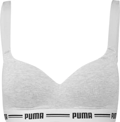 Produktbild von PUMA WOMEN PADDED TOP 1P HANG grey melange L