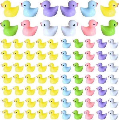 Produktbild von Miniatur Enten Figuren 100 Stück - Vielseitige Dekoration