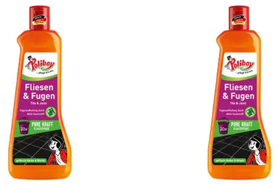 Produktbild von Poliboy Fliesen & Fugen Konzentrat 2er Set - 1L, Inhalt jeweils 500ml - intensive Fugenreinigung, streifenfreier Glanz