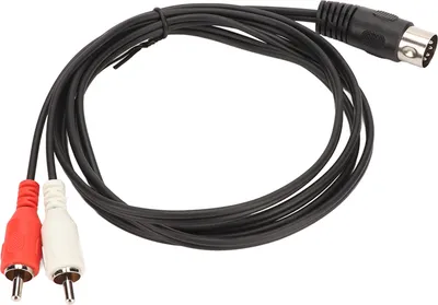 Immagine prodotto di Cavo da 5 pin DIN maschio a 2 RCA maschio, rivestimento in PVC, per lettori CD, VCR, DVD, phono, LD – Cavo di collegamento audio