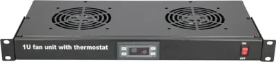 Produktbild von Extralink 19" PANEL WENTYLATORA RACK (2 WENTYLATORY) Z TERMOSTATEM