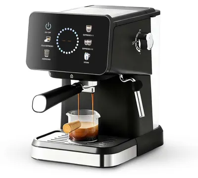 Produktbild von Espressomaschine, 20 Bar Kaffeemaschine mit verstellbarer Dampfdüse, Halbautomatische Kaffeemaschine mit 1,2 L Wassertank