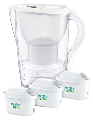Image de Carafe à filtre BRITA Marella Cool White, 2,4 l + 3 filtres à eau BRITA Maxtra+