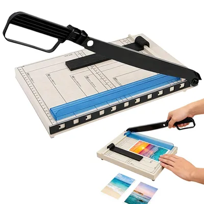 Produktbild von Omgoods – Manuelle Papierschneidemaschine, Format A4, ideal für den Einsatz im Büro und zu Hause
