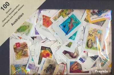 Produktbild von Briefmarken Australien 100 Gramm Kiloware gestempelt