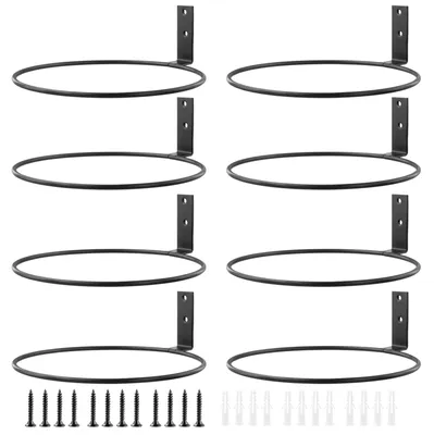 Image de Solidchoice - Ensemble de 8 supports muraux pour pots de fleurs, adaptés aux pots de 20 cm