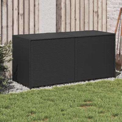 Obrázek produktu pro vidaXL Zahradní truhla Black 283L Poly Rattan