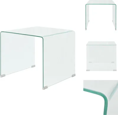 Obrázok produktu pre vidaXL Konferenčný stolík z tvrdeného skla 49,5 x 50 x 45 cm Transparent - Konferenčné stolíky