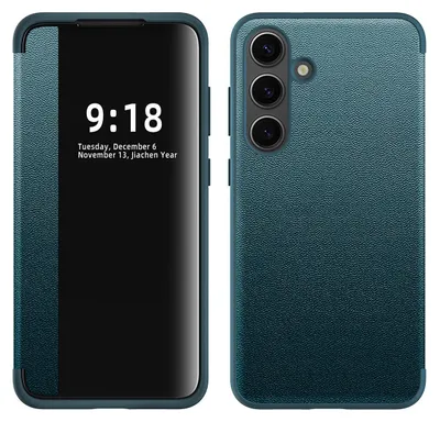 Obrázek produktu pro Pouzdro Smart Cover s funkcí Wake UP pro Samsung Galaxy S25 Plus 5G View Mirror, zelené