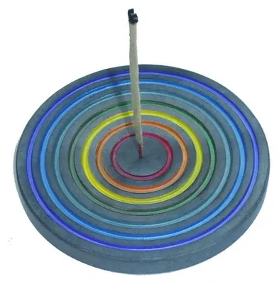 Produktbild von Räucherhalter aus Speckstein in den Chakra Farben