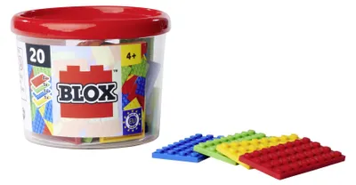 Produktbild von Simba Blox 20 Platten mit je 32 Noppen, Bauplatte für Kinder ab 3 Jahren, 4 Farb